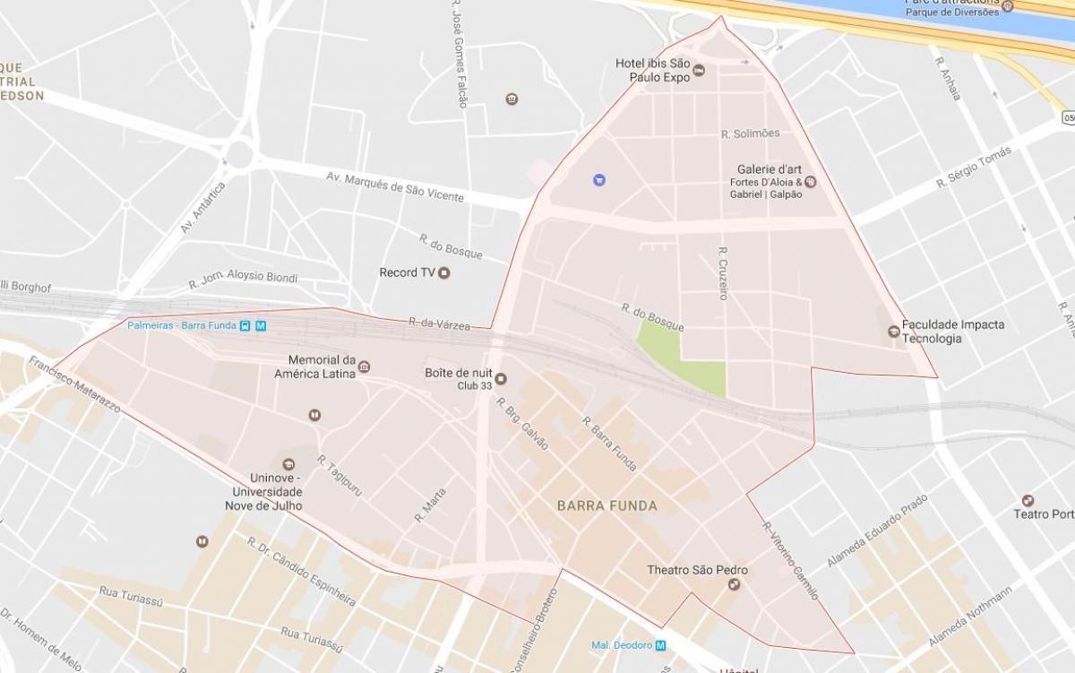 نقشه بارا Funda, São Paulo