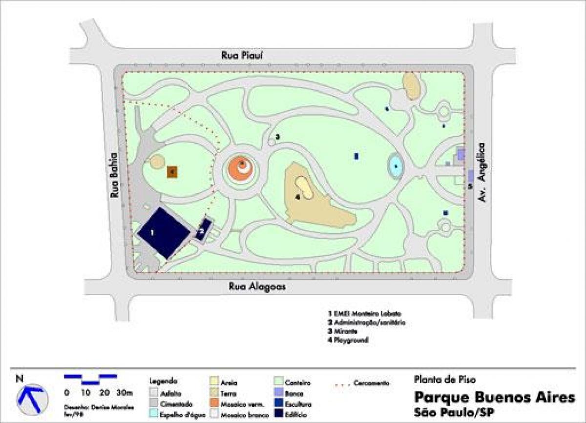 نقشه از بوئنوس آیرس سائو پائولو, پارک