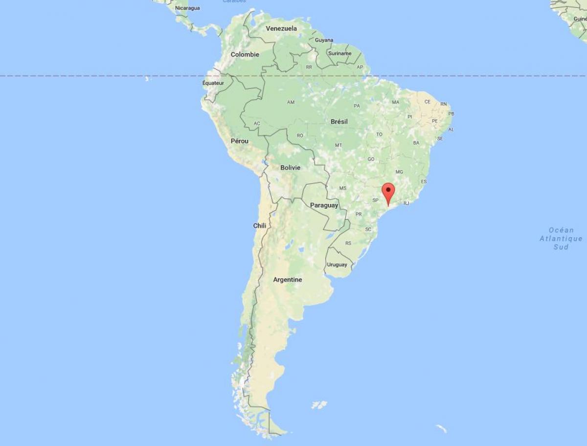 نقشه از سائو پائولو در جنوب امریکا