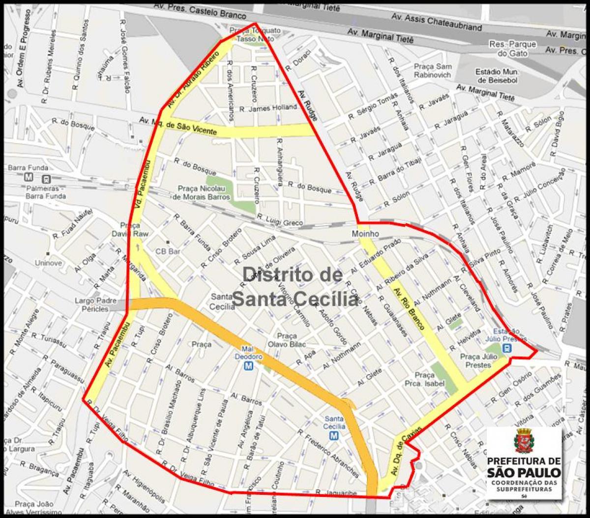 نقشه از سانتا ککیلیا São Paulo