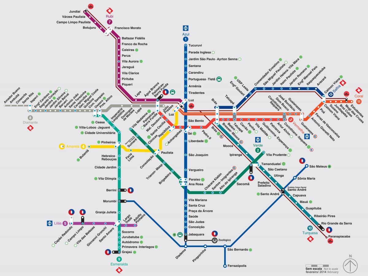 نقشه از سائو پائولو, حمل و نقل