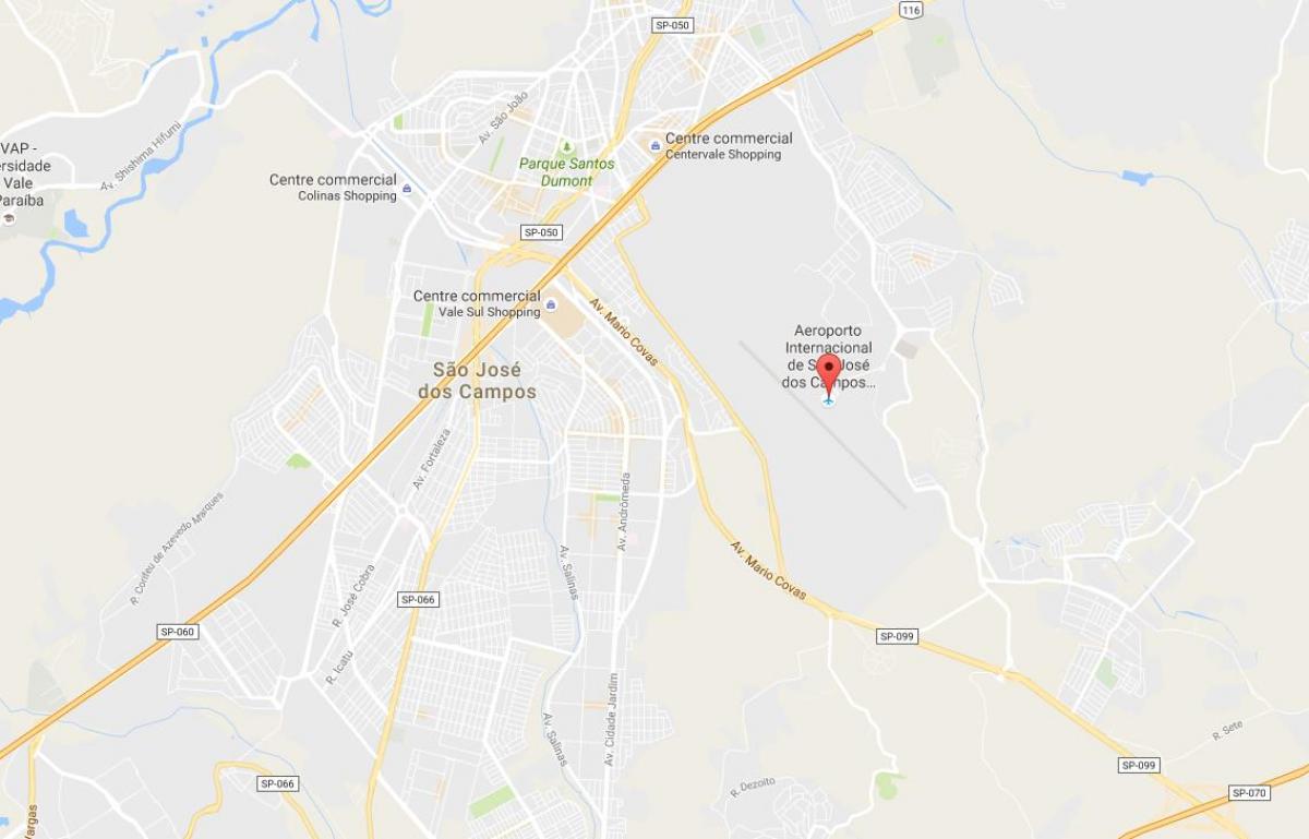 نقشه از فرودگاه بین المللی سائو خوزه دوس کامپس