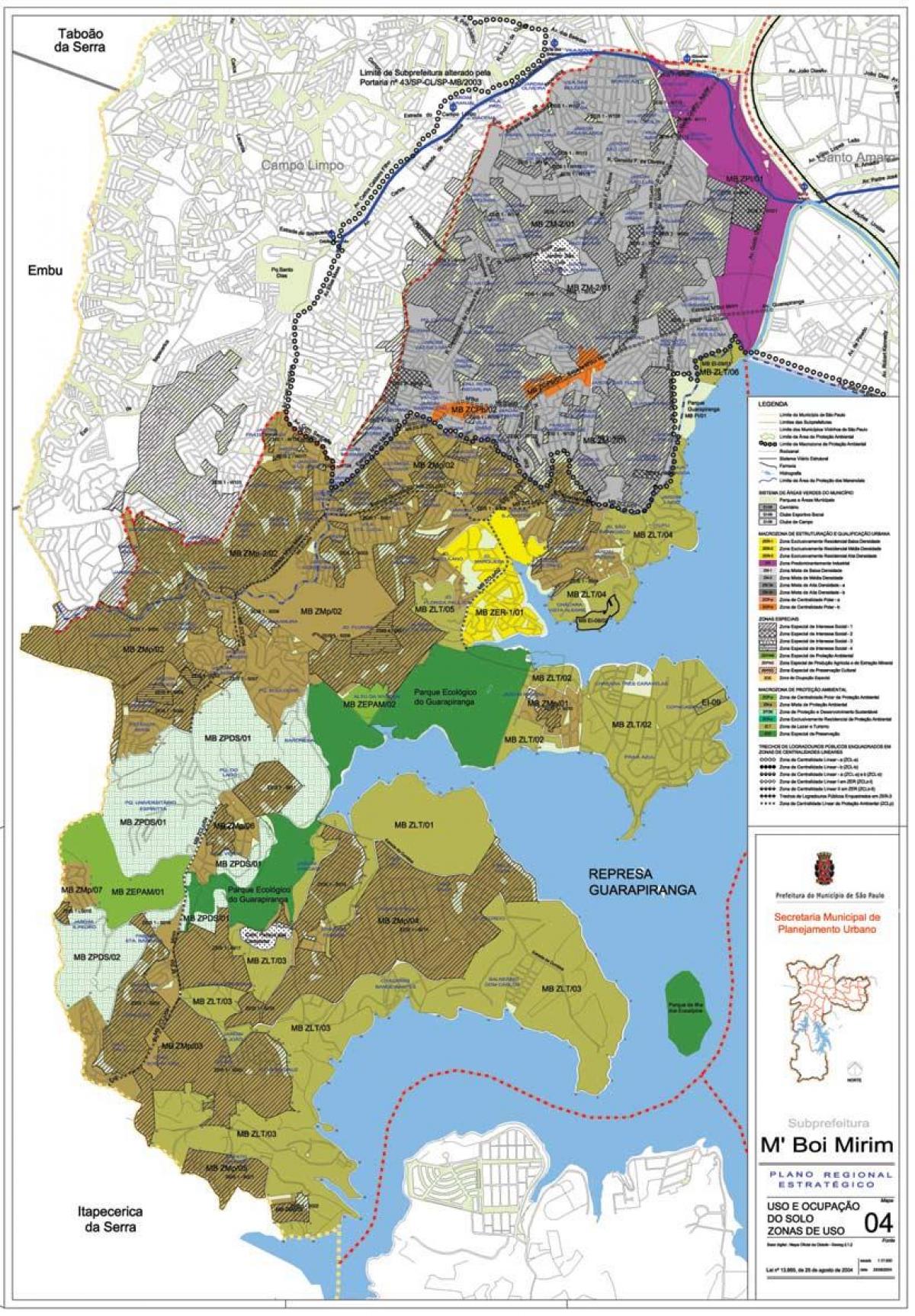 نقشه مبی میریم São Paulo - اشغال خاک