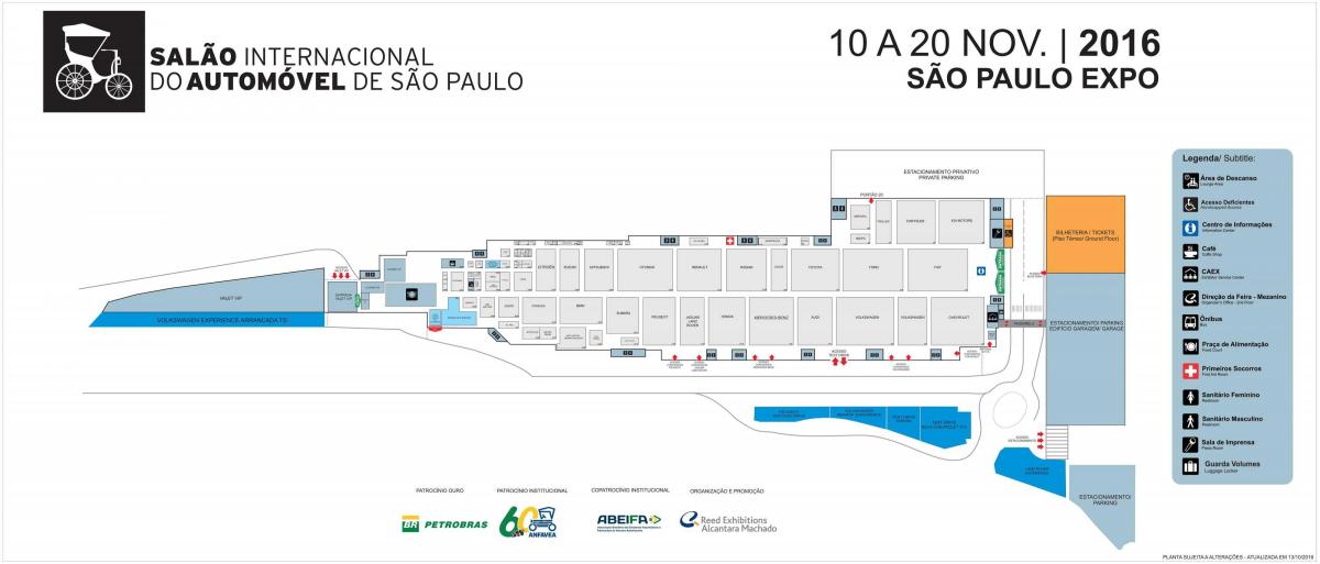 نقشه نمایشگاه خودرو سائو پائولو