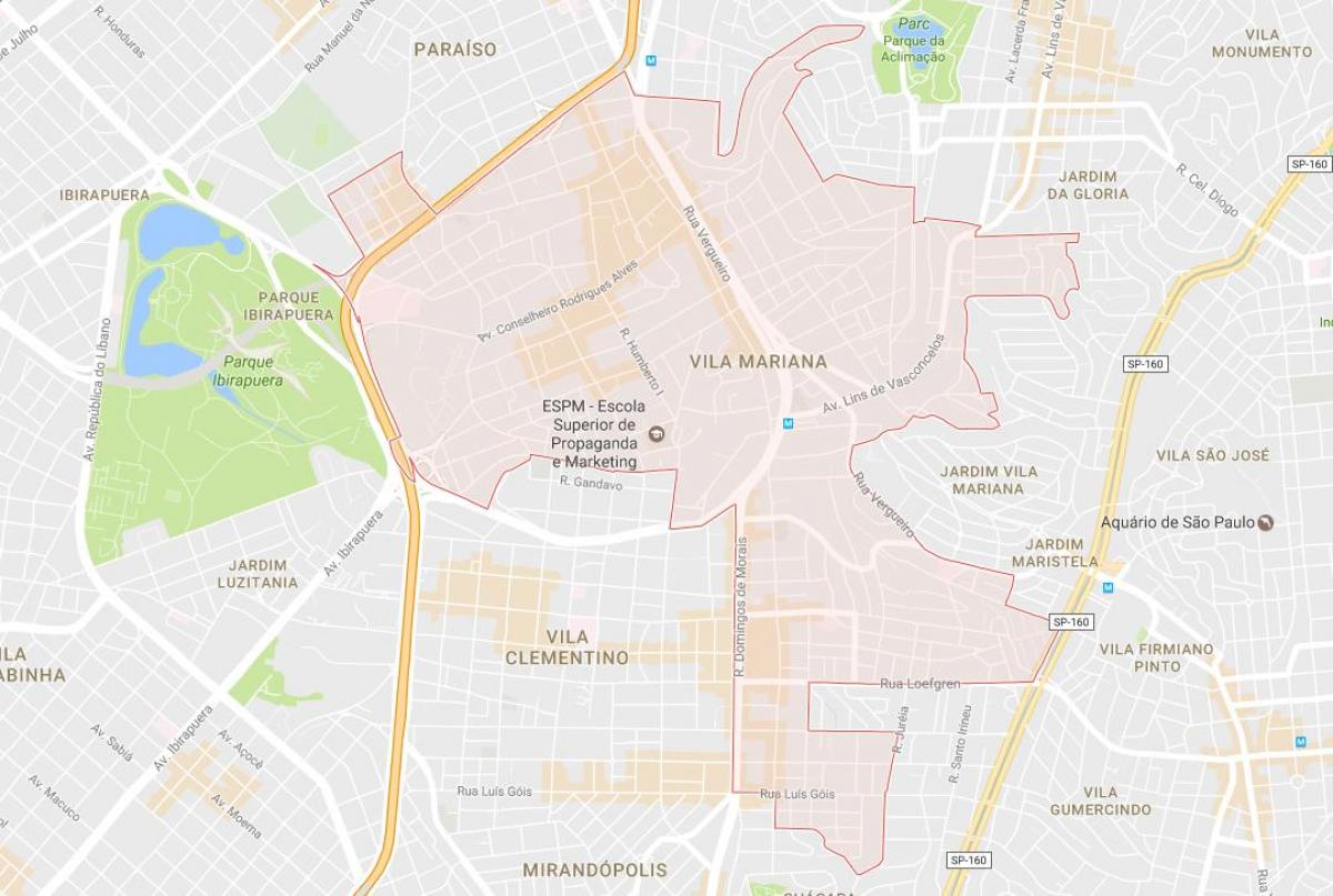 نقشه ویلا ماریانا, São Paulo