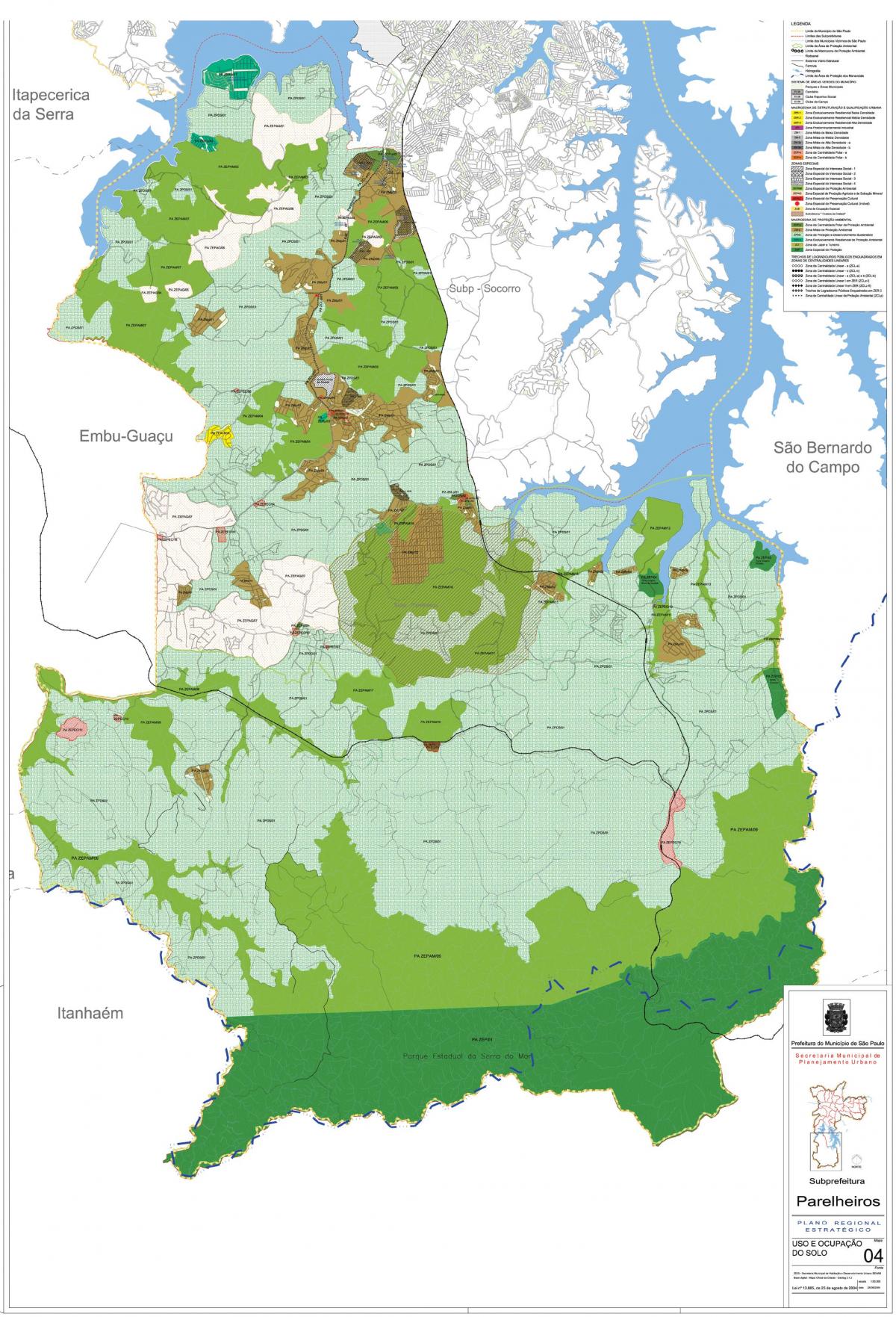 نقشه پرلهیرس São Paulo - اشغال خاک