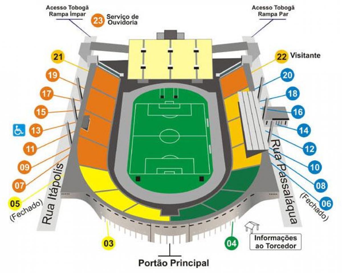 نقشه پکأمبو ورزشگاه سن پائولو