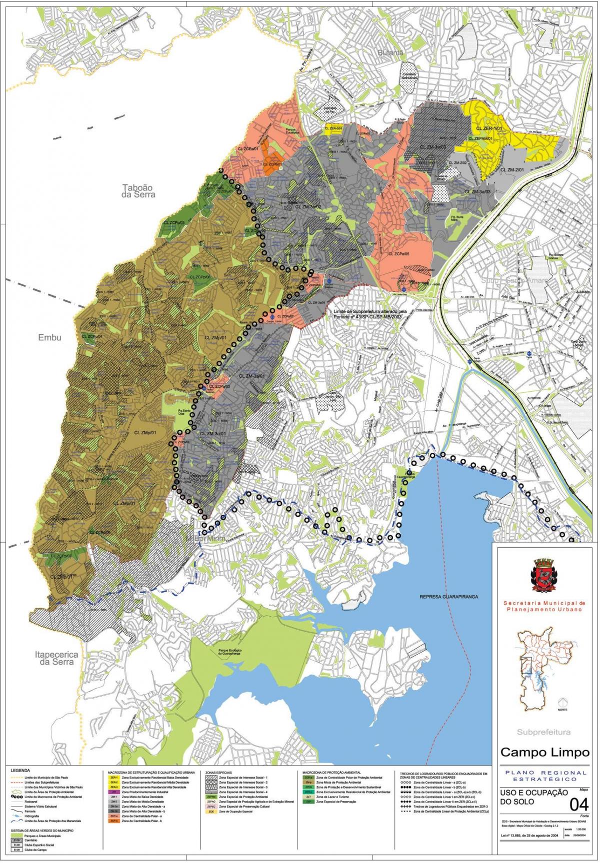 نقشه کمپو لیمپو São Paulo - اشغال خاک
