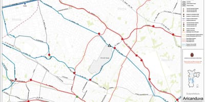 نقشه اریکندووا-ویلا Formosa, São Paulo - حمل و نقل عمومی