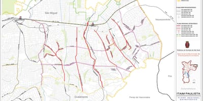 نقشه ایتیم پولیستا - ویلا Curuçá São Paulo - جاده