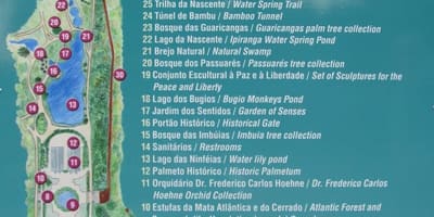 نقشه باغ گیاه شناسی São Paulo