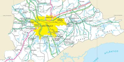 نقشه بزرگراه حومه, São Paulo