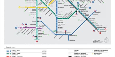 نقشه حمل و نقل, São Paulo - EMTU/SP - مترو - CPTM