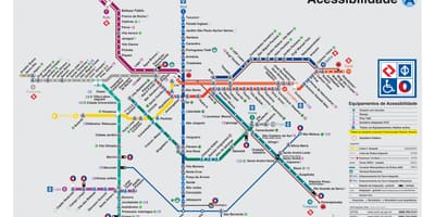 نقشه حمل و نقل Sao Paulo - دسترسی غیر فعال