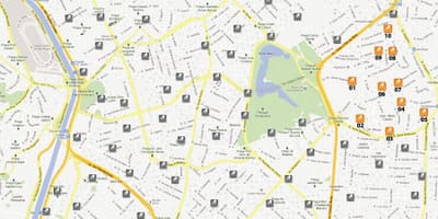 نقشه از دوچرخه Sampa
