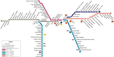 نقشه از سن پائولو CPTM