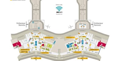 نقشه فرودگاه بین المللی, São Paulo-Guarulhos - ترمینال 1 و 2