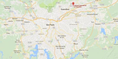 نقشه از فرودگاه بین المللی Guarulhos