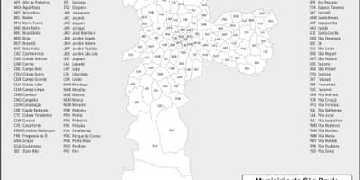 نقشه از مناطق São Paulo