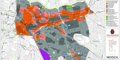 نقشه از موکا, São Paulo - اشغال خاک