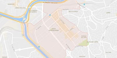 نقشه ویلا Leopoldina, São Paulo