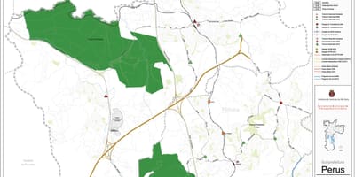 نقشه از پروس São Paulo - حمل و نقل عمومی