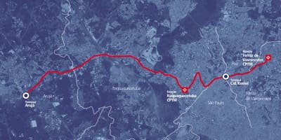 نقشه کرردر BRT metropolitano Perimetral آلتو ریل