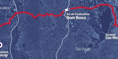نقشه کرردر BRT metropolitano Perimetral شرقی