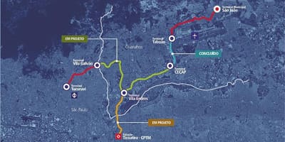 نقشه کرردر Metropolitano Guarulhos - Tucuruvi
