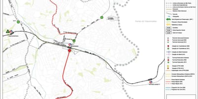نقشه گواینسس São Paulo - حمل و نقل عمومی