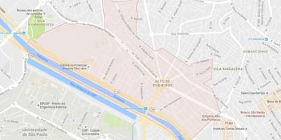 نقشه Alto de پینهیرس São Paulo