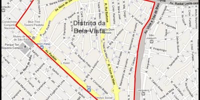 نقشه Bela Vista, São Paulo