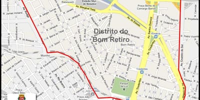 نقشه Bom Retiro, São Paulo