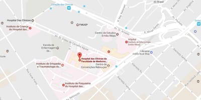 نقشه Clínicas بیمارستان