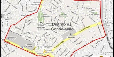 نقشه Consolação São Paulo