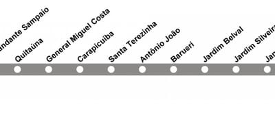 نقشه CPTM São Paulo - خط 10 - الماس