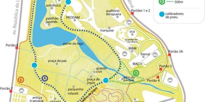 نقشه از پارک Ibirapuera