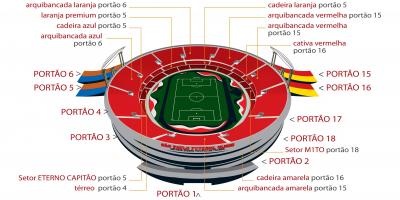 نقشه Morumbi ورزشگاه سن پائولو