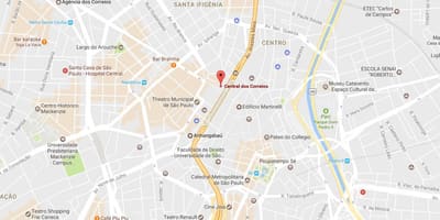نقشه Palácio dos Correios, São Paulo