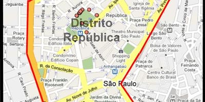 نقشه República, São Paulo