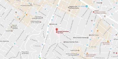 نقشه Samaritano São Paulo بیمارستان