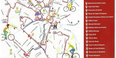 نقشه از سائو پائولو, مسیر دوچرخه سواری